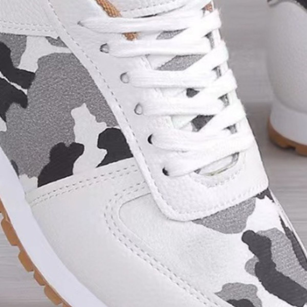 Tied Printed Faux Leather Athletic