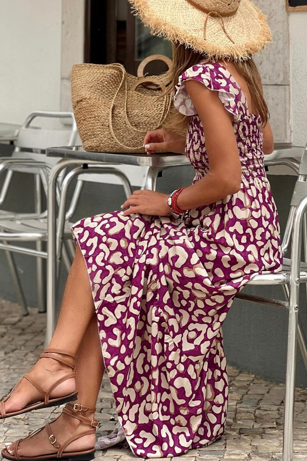 Leopard Wide Strap Dress- 2 Colors