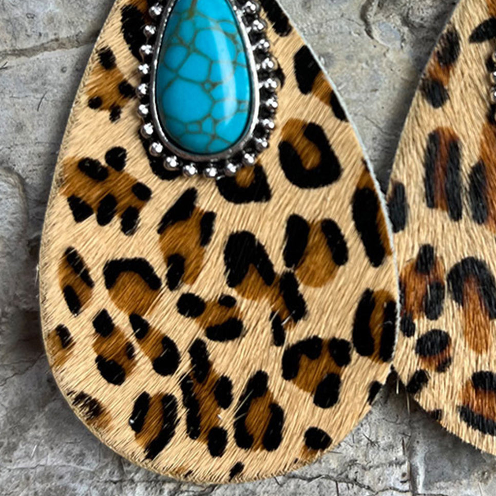 Turquoise Teardrop Earrings- 3 Prints