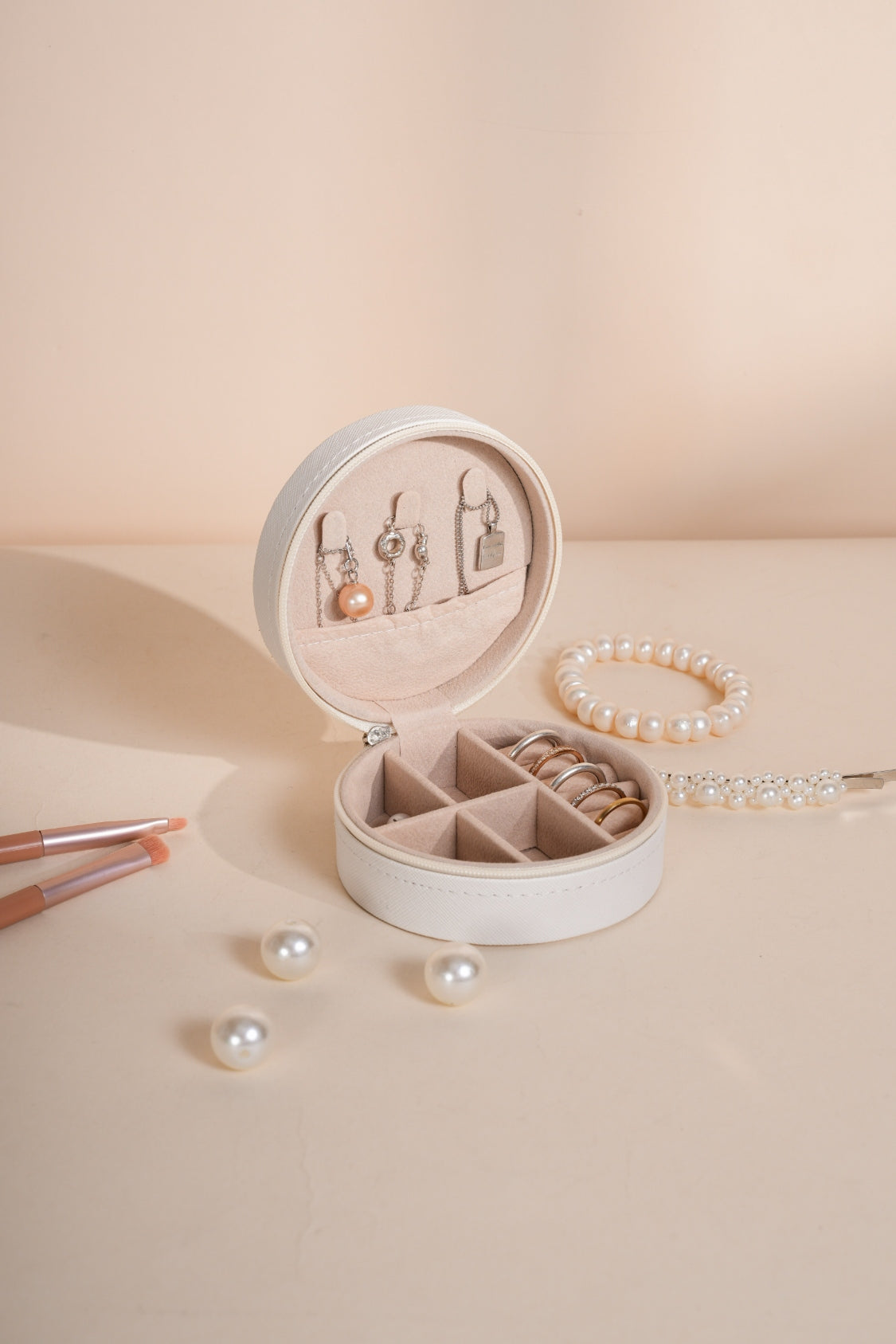 Faux Leather Jewelry Storage Box