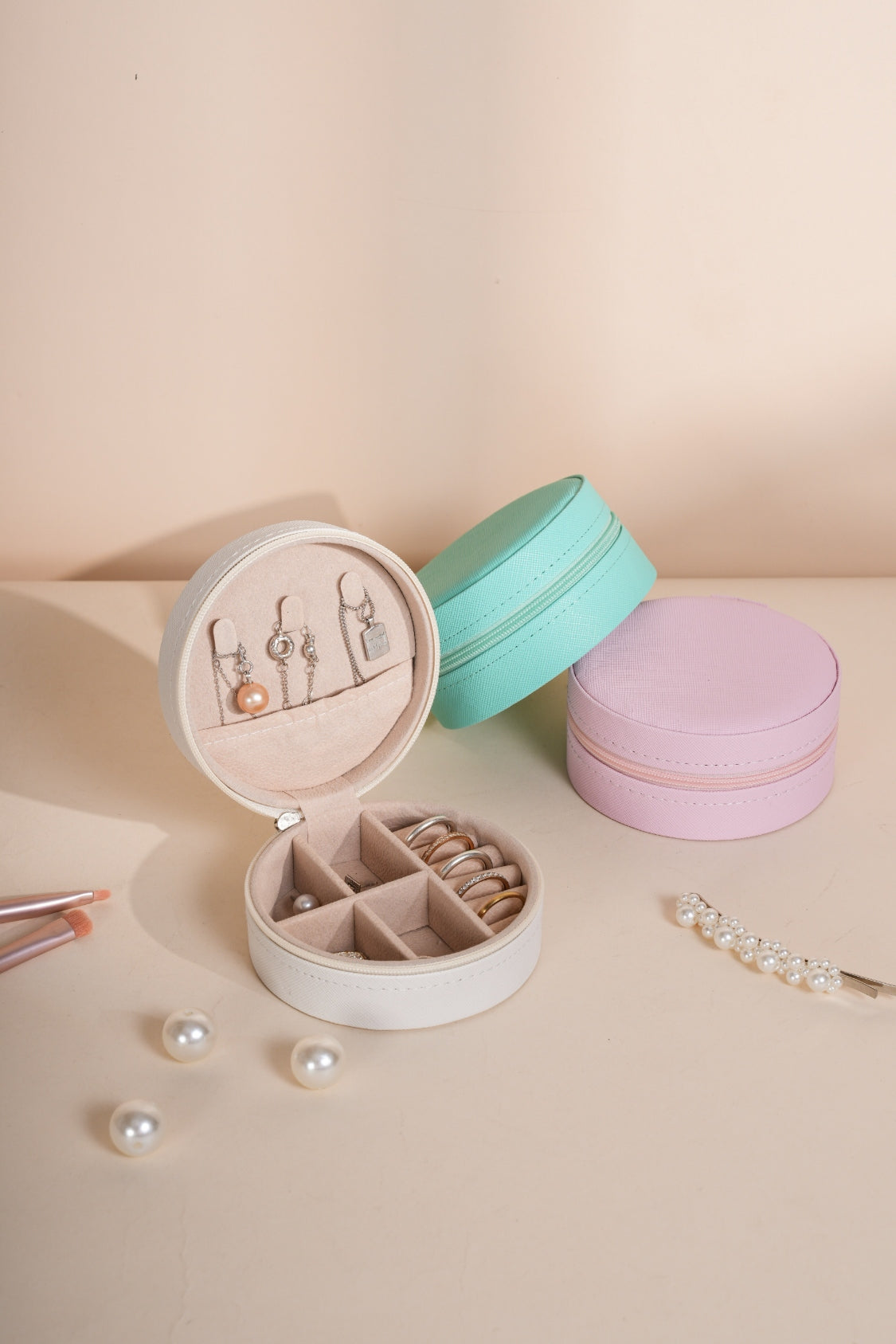 Faux Leather Jewelry Storage Box
