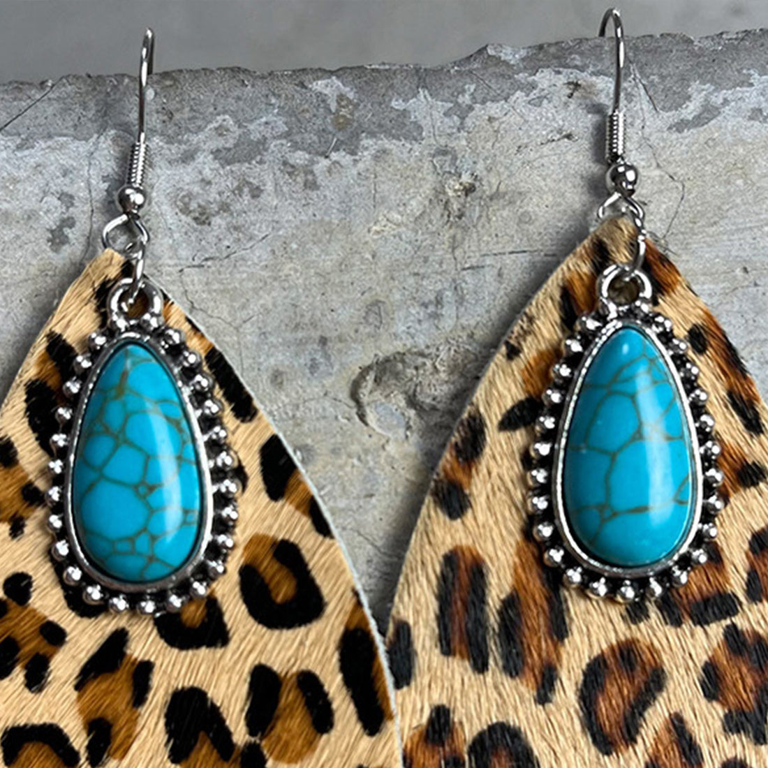 Turquoise Teardrop Earrings- 3 Prints