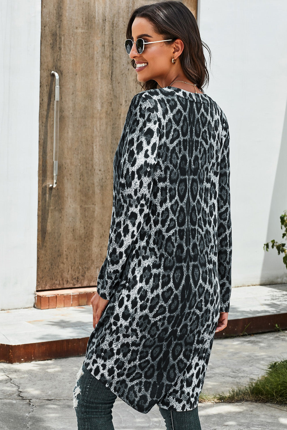 Printed Open Front Longline Cardigan- 7 Print Options