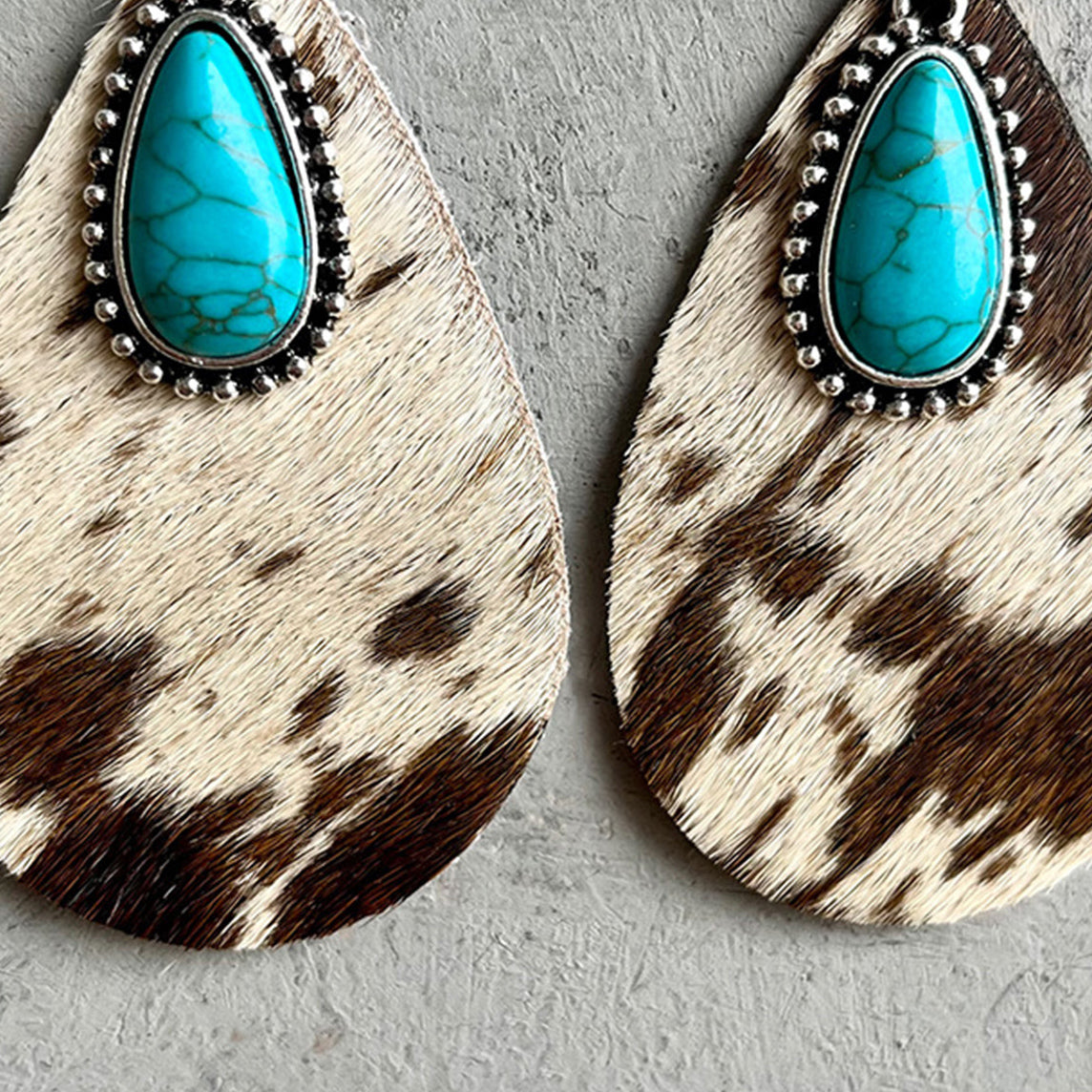 Turquoise Teardrop Earrings- 3 Prints