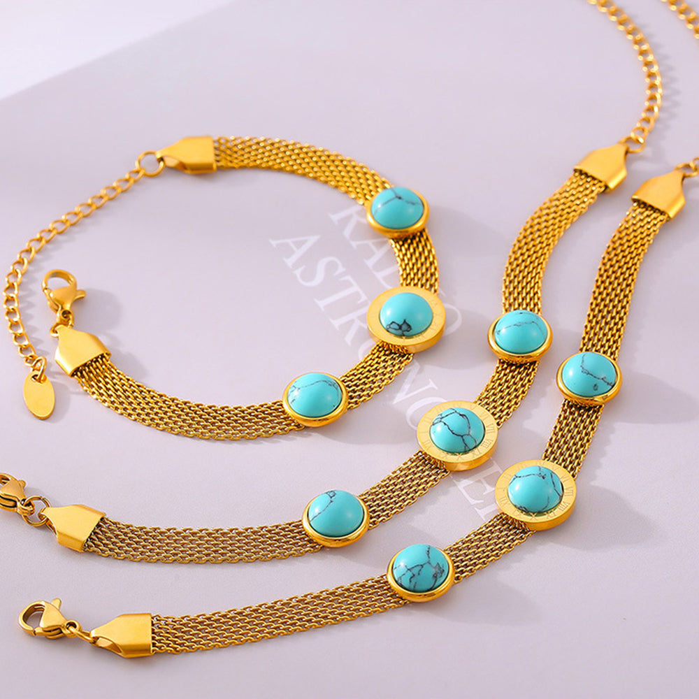 Turquoise and Gold Bracelet