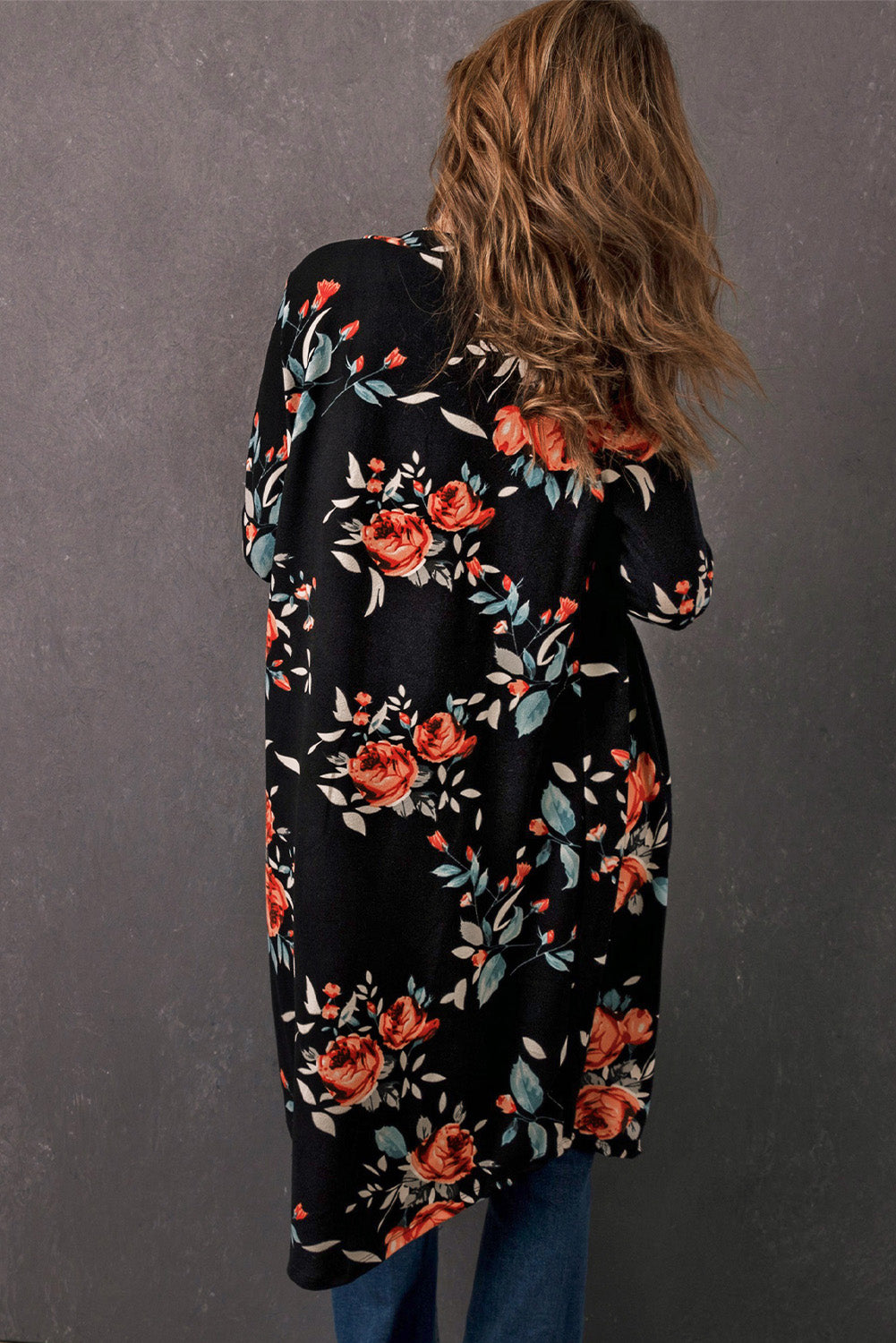 Printed Open Front Longline Cardigan- 7 Print Options