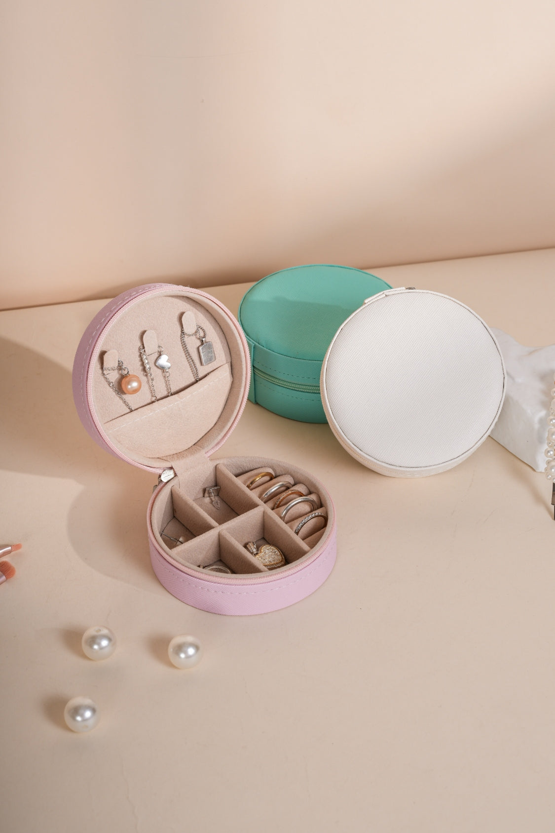 Faux Leather Jewelry Storage Box