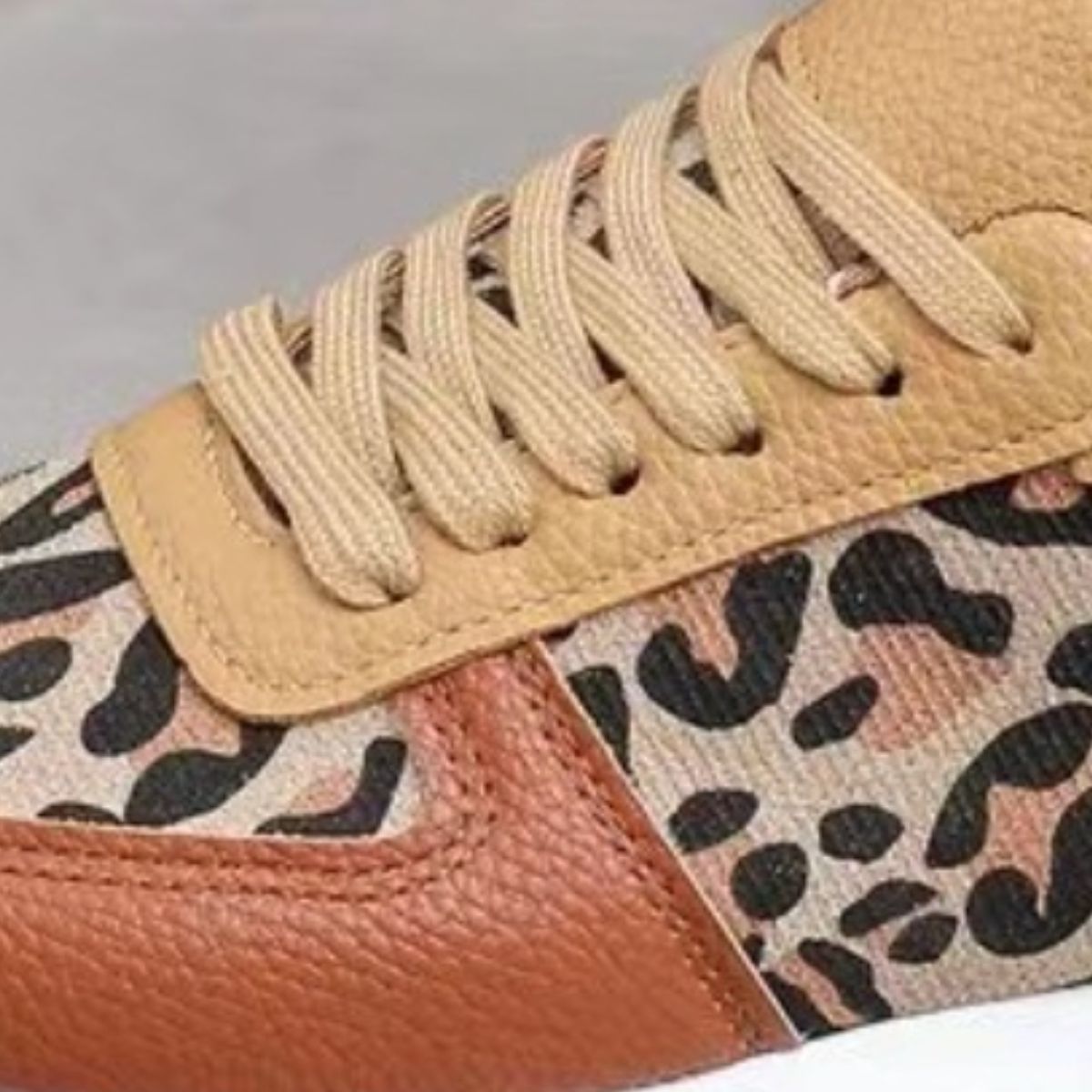 Tied Printed Faux Leather Athletic