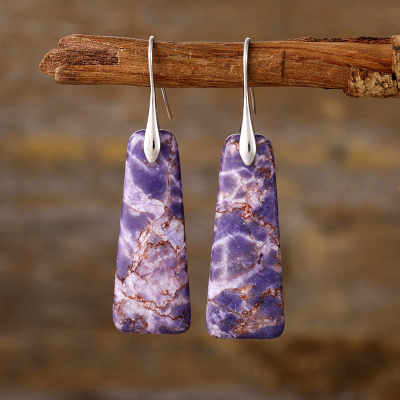 Copper Natural Stone Earrings- 4 Colors