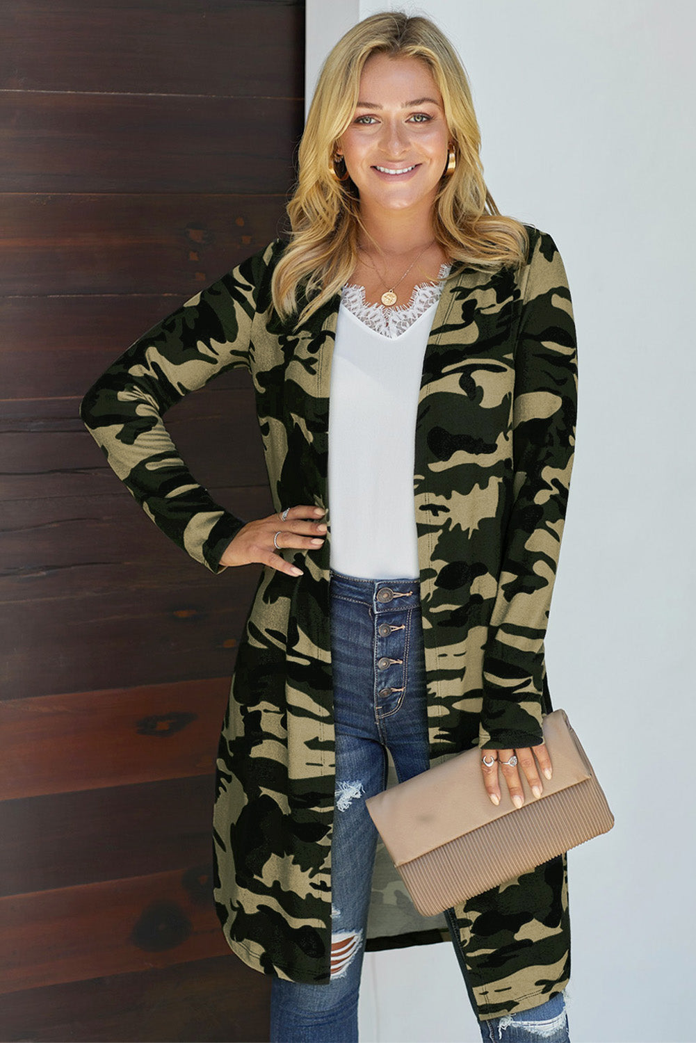 Printed Open Front Longline Cardigan- 7 Print Options