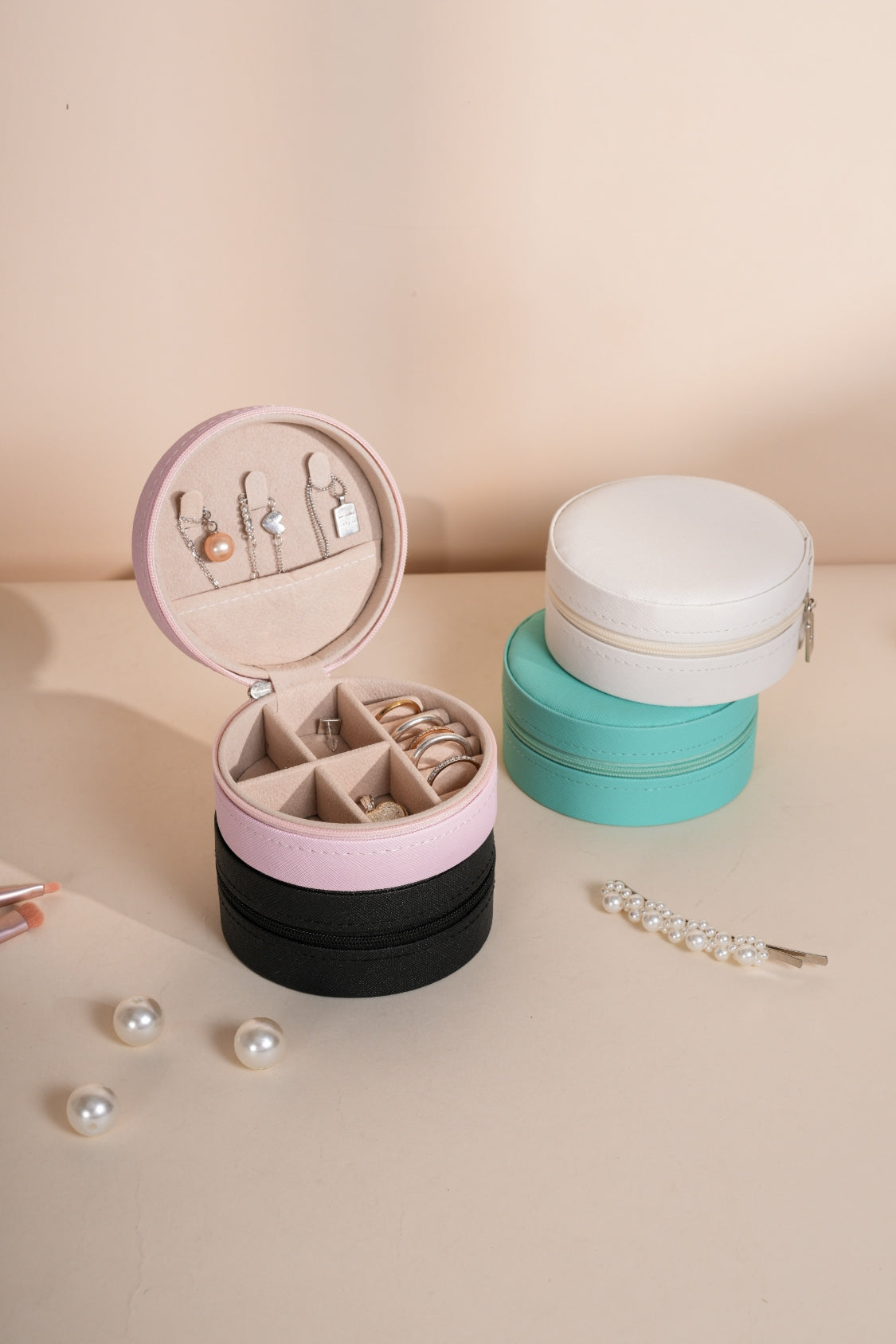 Faux Leather Jewelry Storage Box