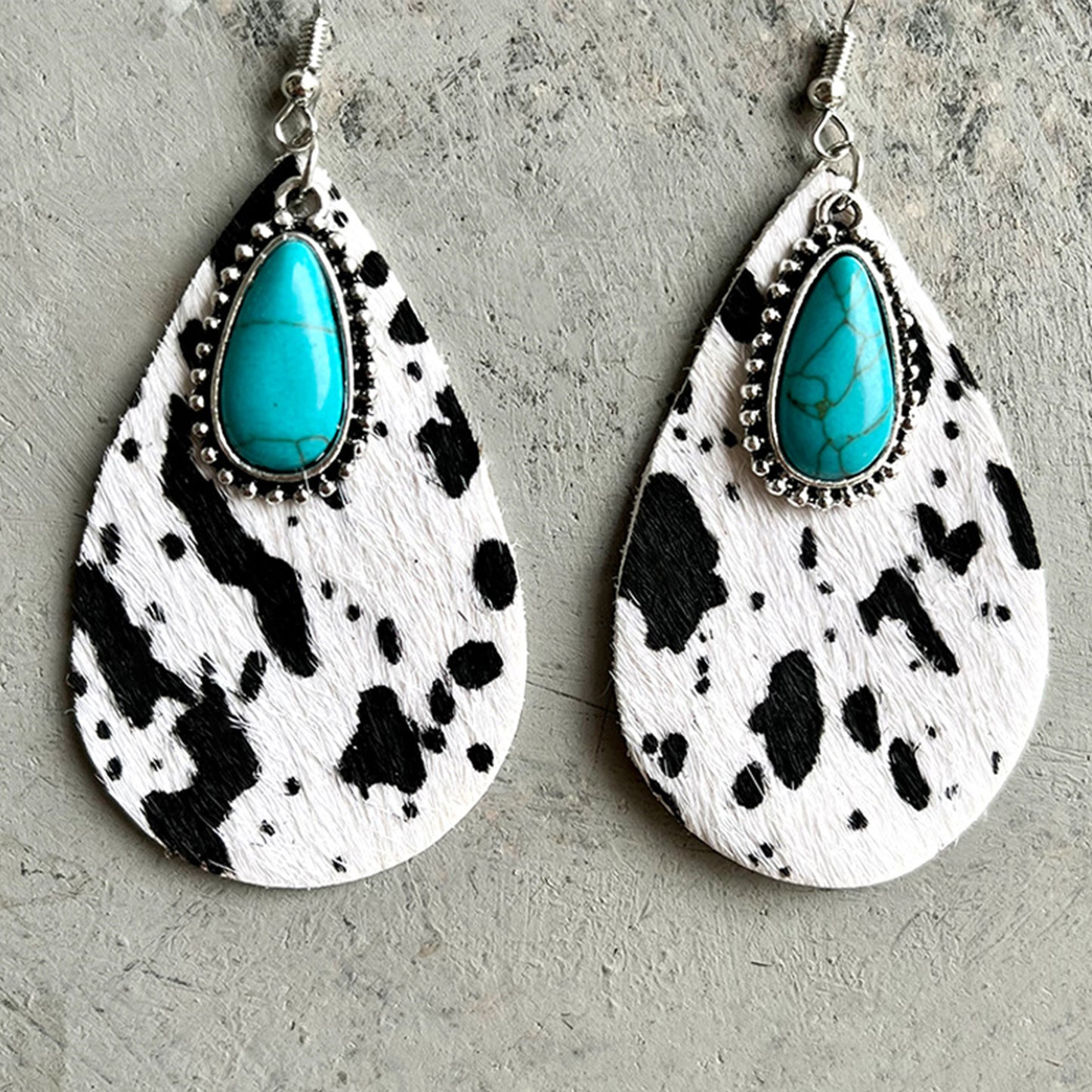 Turquoise Teardrop Earrings- 3 Prints