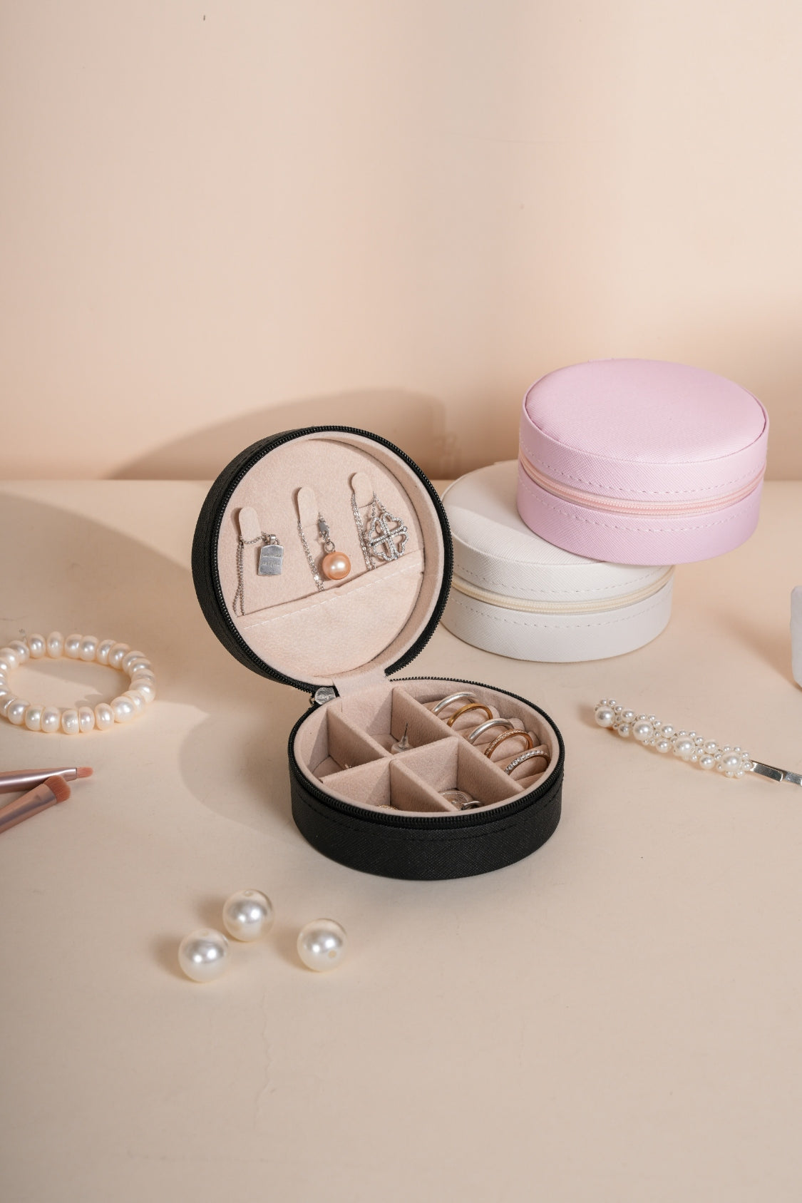 Faux Leather Jewelry Storage Box