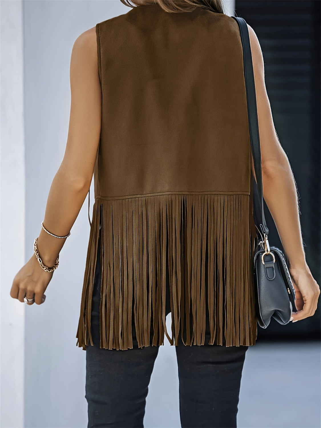 Fringe Open Front Vest Coat- 6 Colors