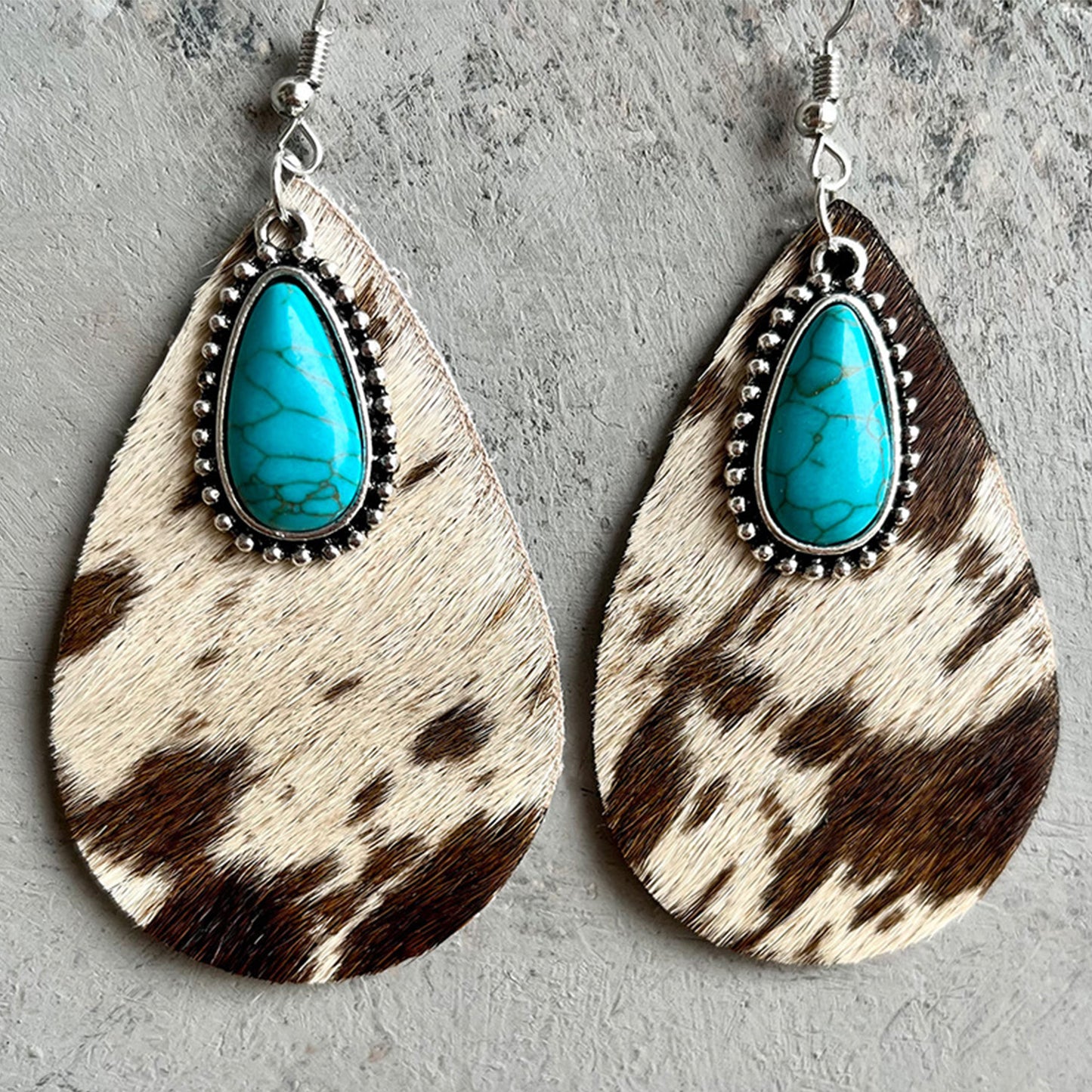 Turquoise Teardrop Earrings- 3 Prints