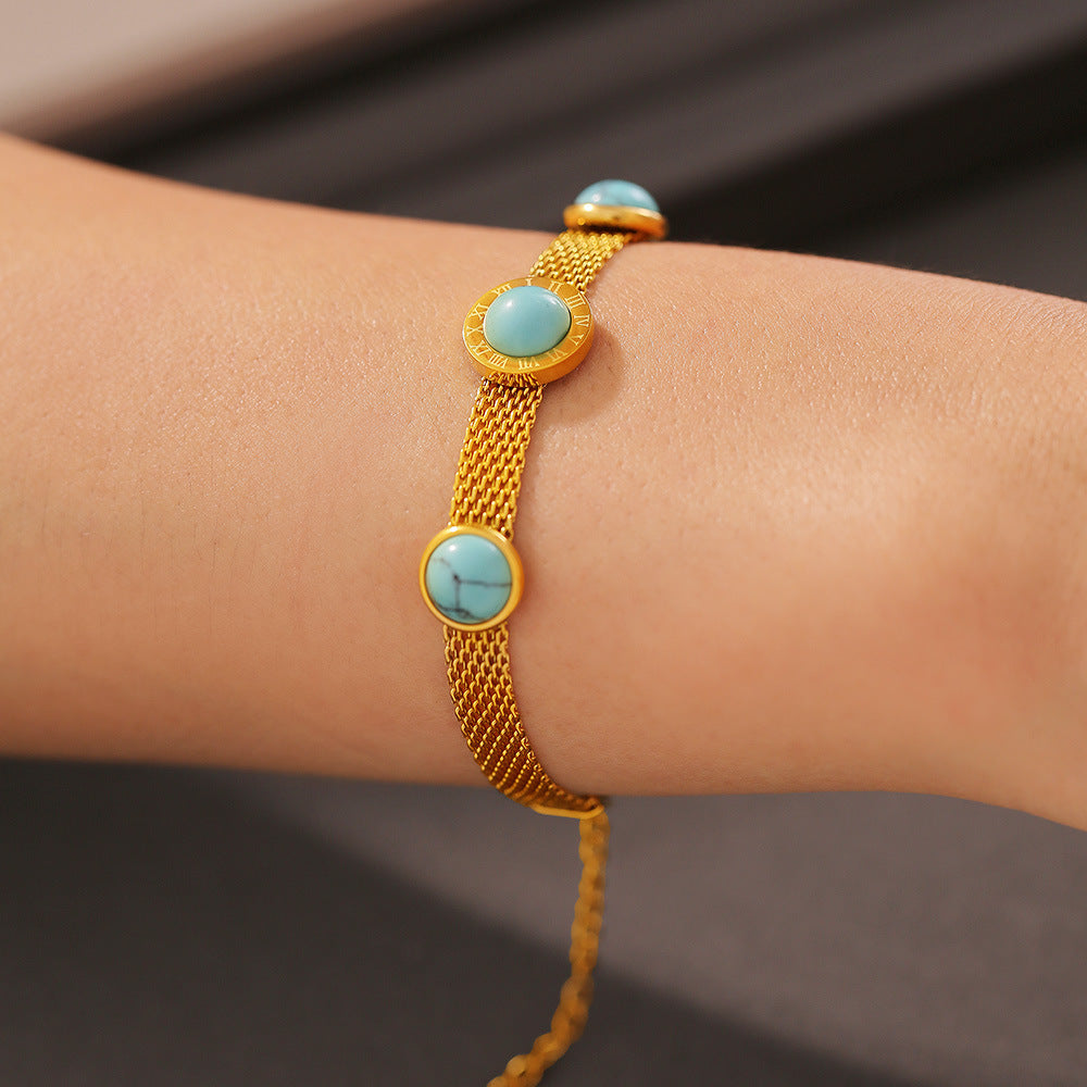 Turquoise and Gold Bracelet