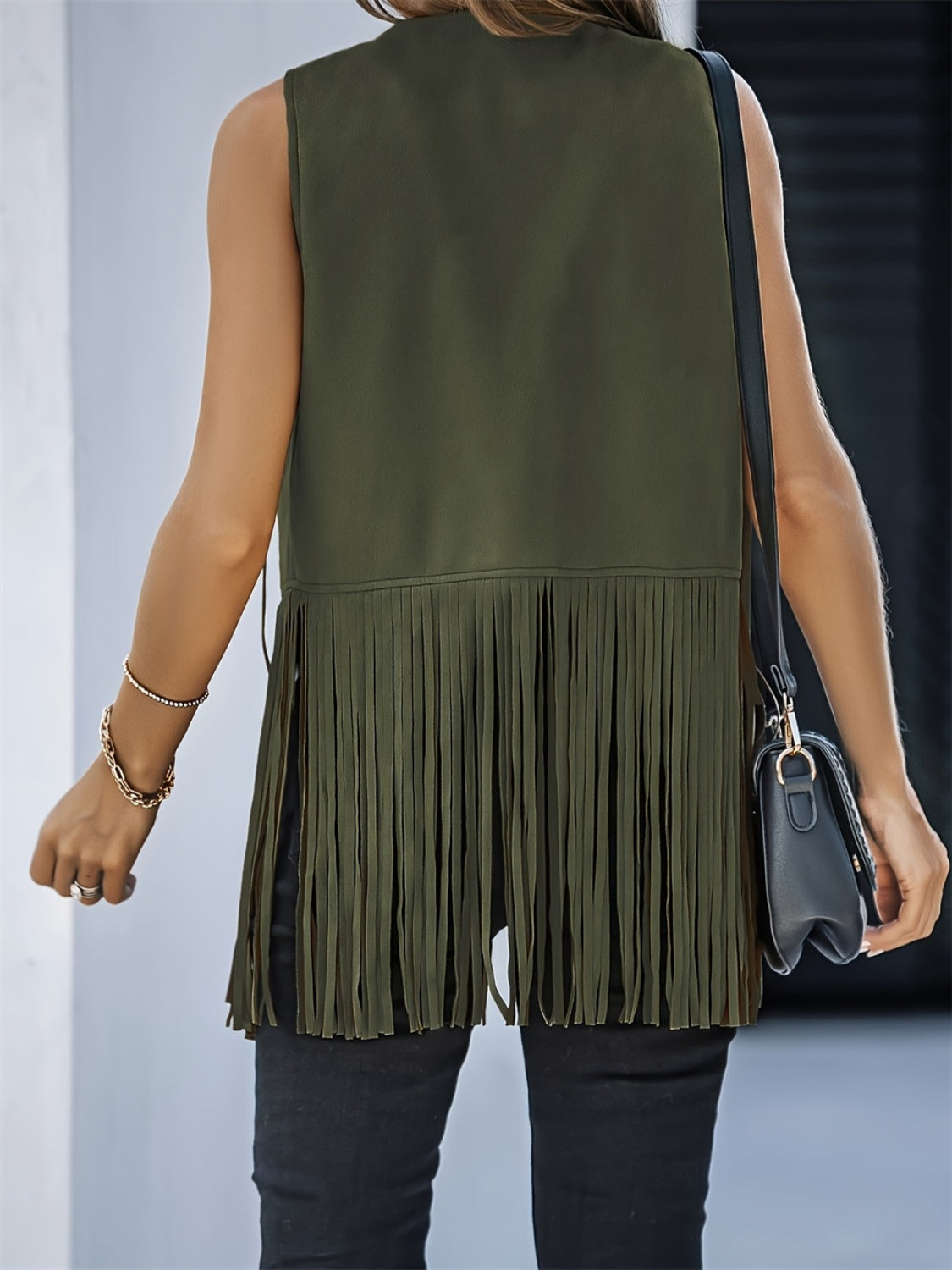 Fringe Open Front Vest Coat- 6 Colors
