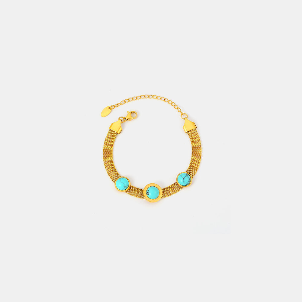 Turquoise and Gold Bracelet