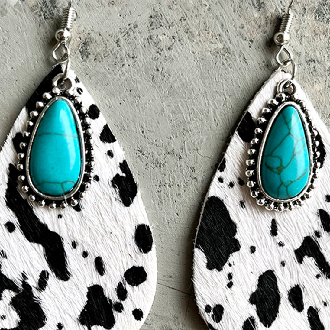 Turquoise Teardrop Earrings- 3 Prints