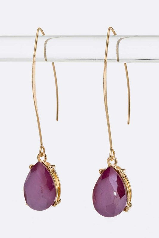 Euro Wire Teardrop Earrings