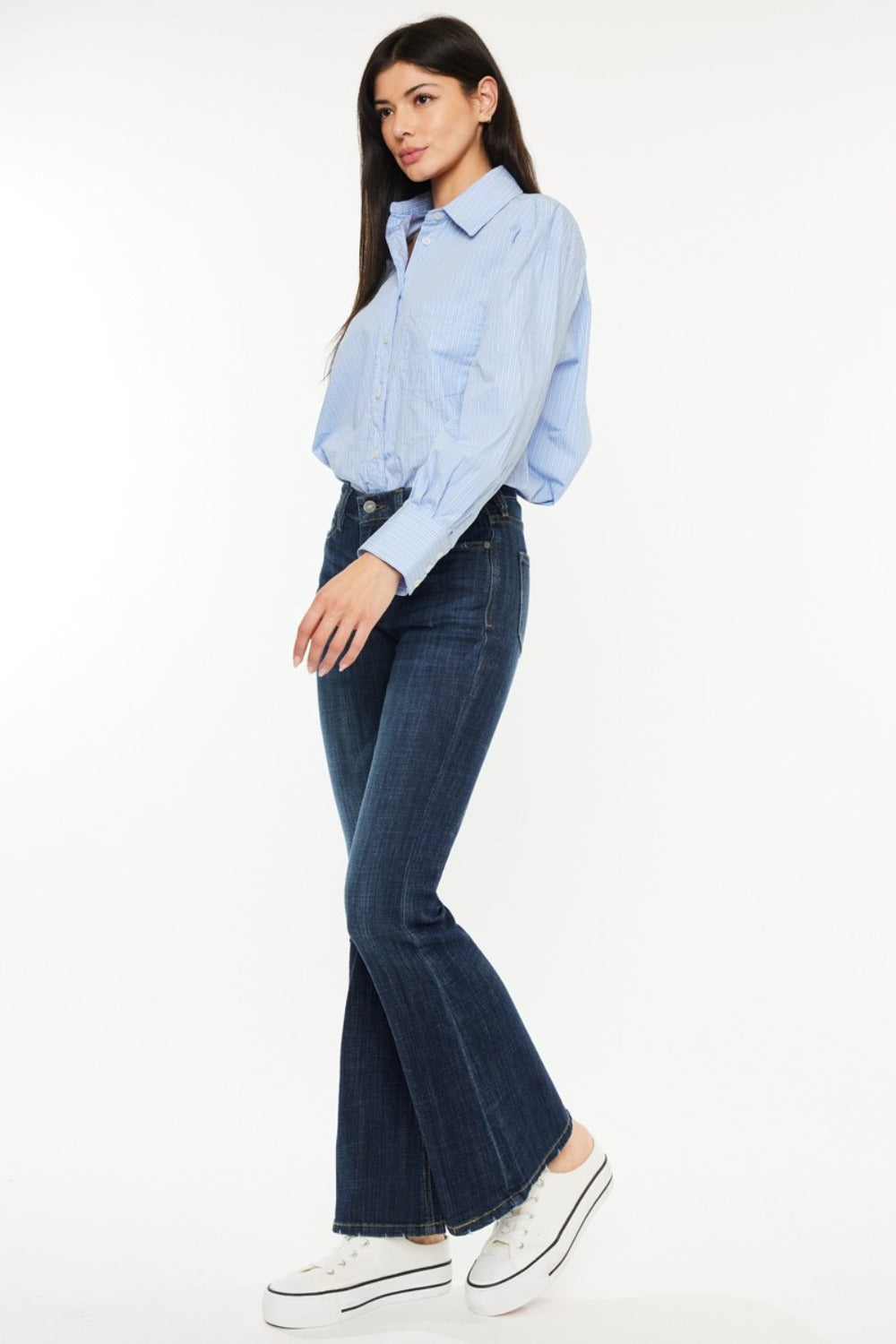 Kancan Mid Rise Flare Jeans