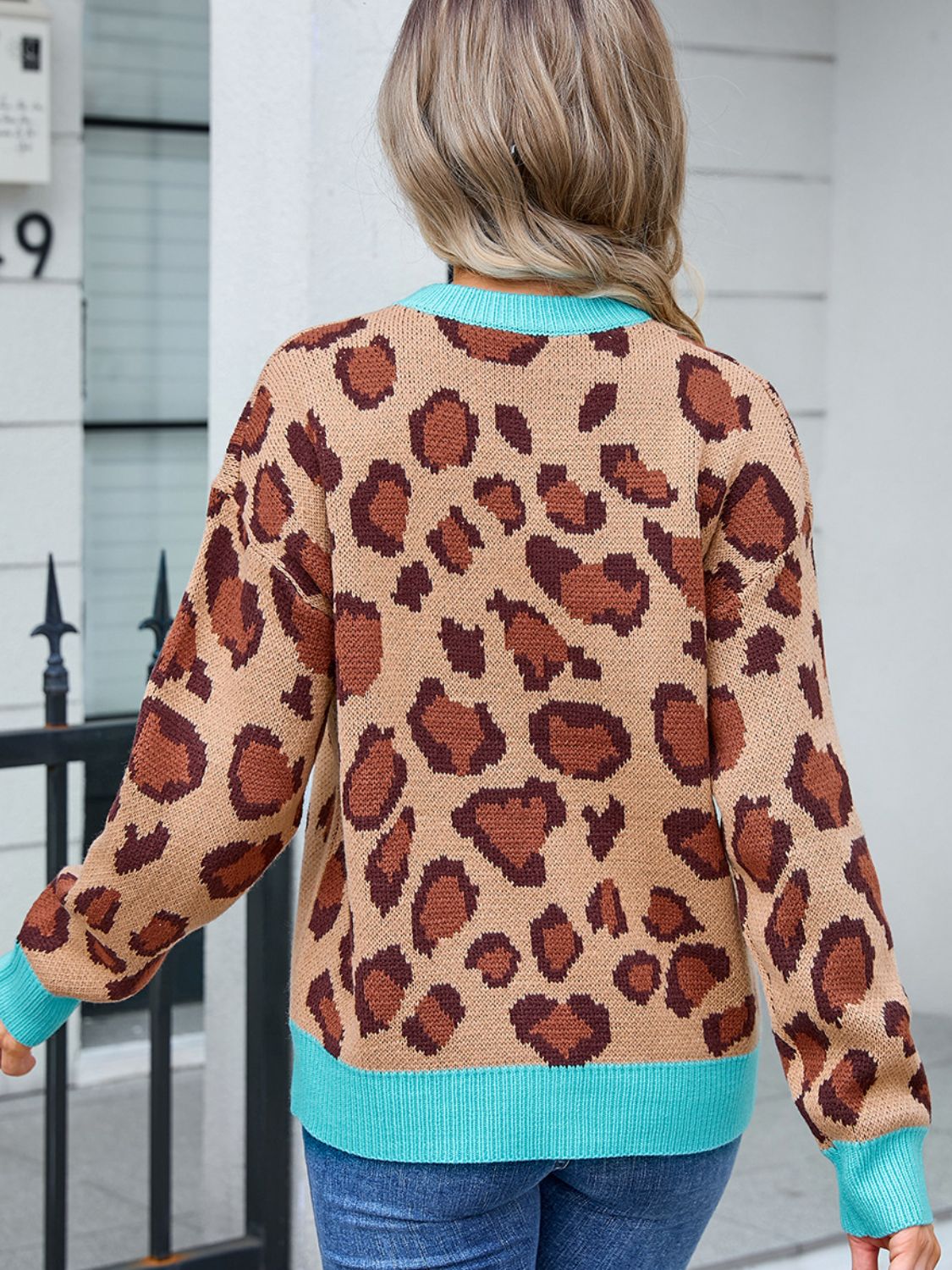 Leopard Round Neck Sweater- 2 Colors