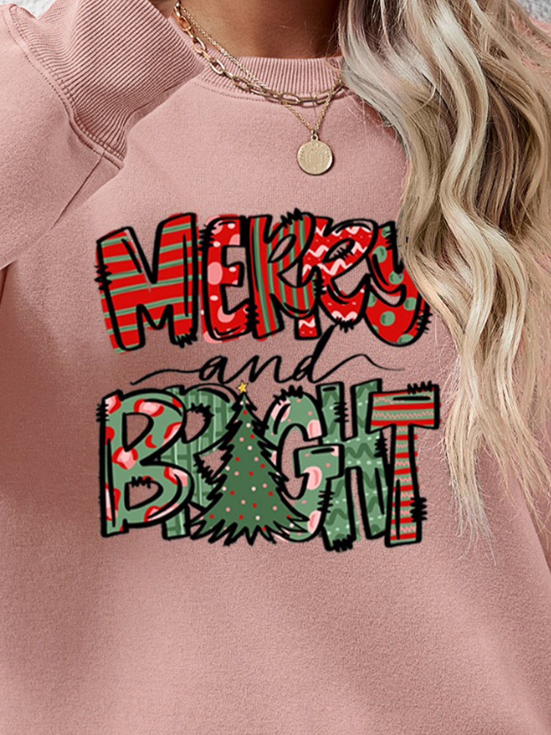 MERRY AND BRIGHT Long Sleeve Sweatshirt