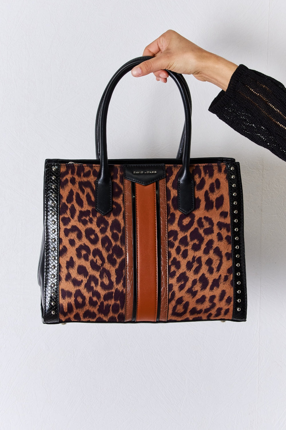 Leopard Contrast Handbag