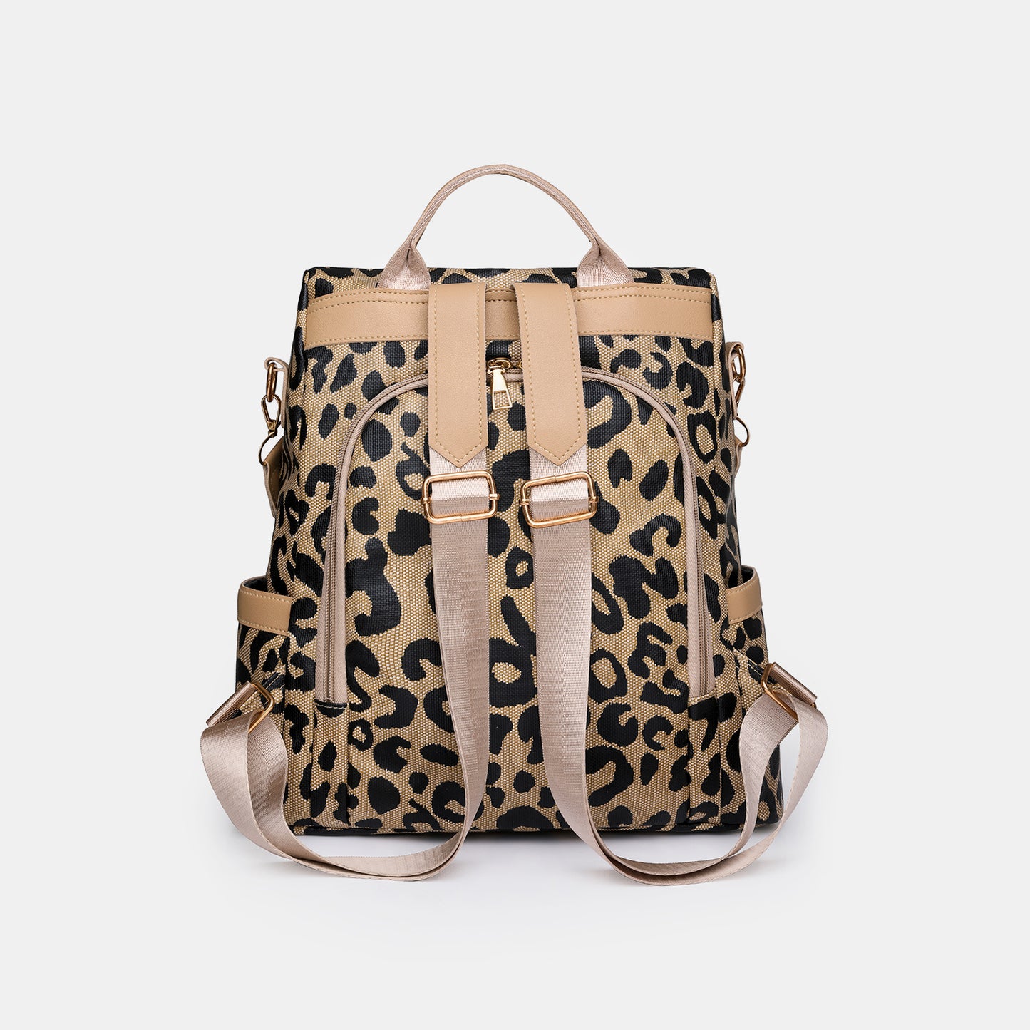 Leopard Faux Leather Backpack Bag