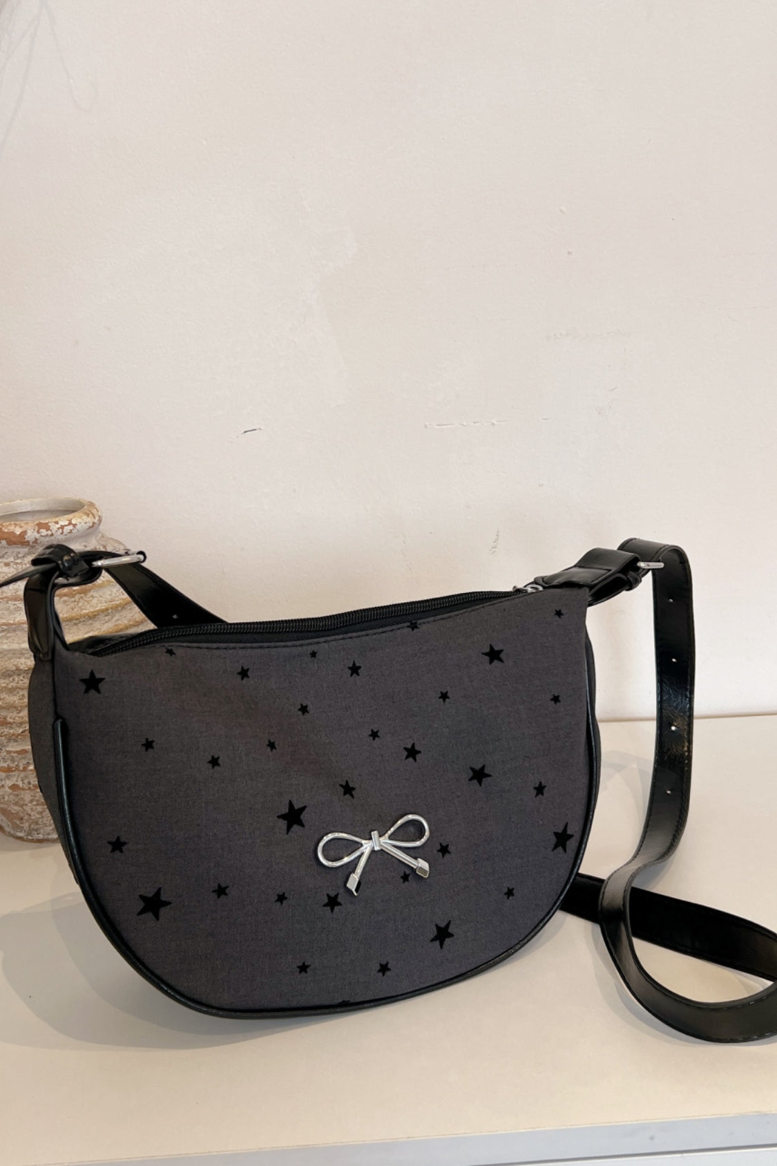 Polyester Printed Adjustable Strap Crossbody Bag