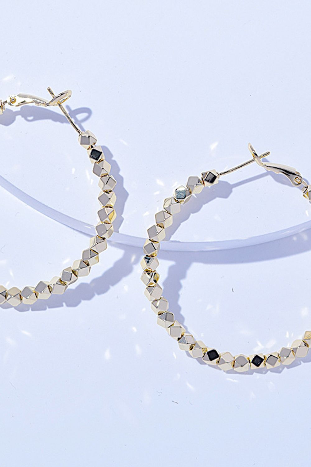 Black/Gold Hoop Earrings