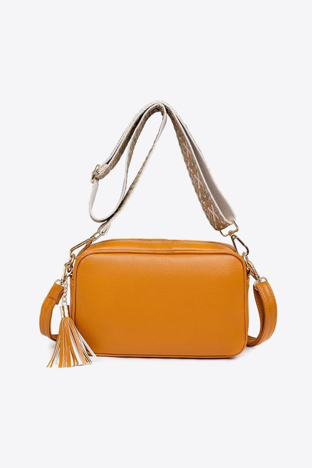 Faux Leather Tassel Crossbody Bag- 7 Colors