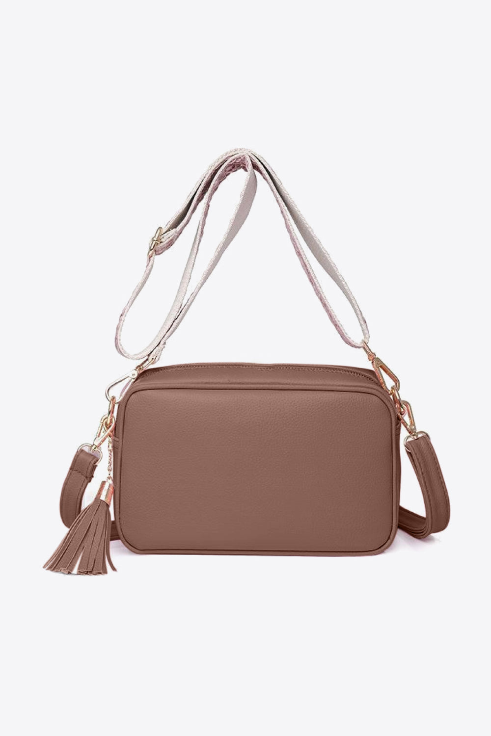 Faux Leather Tassel Crossbody Bag- 7 Colors