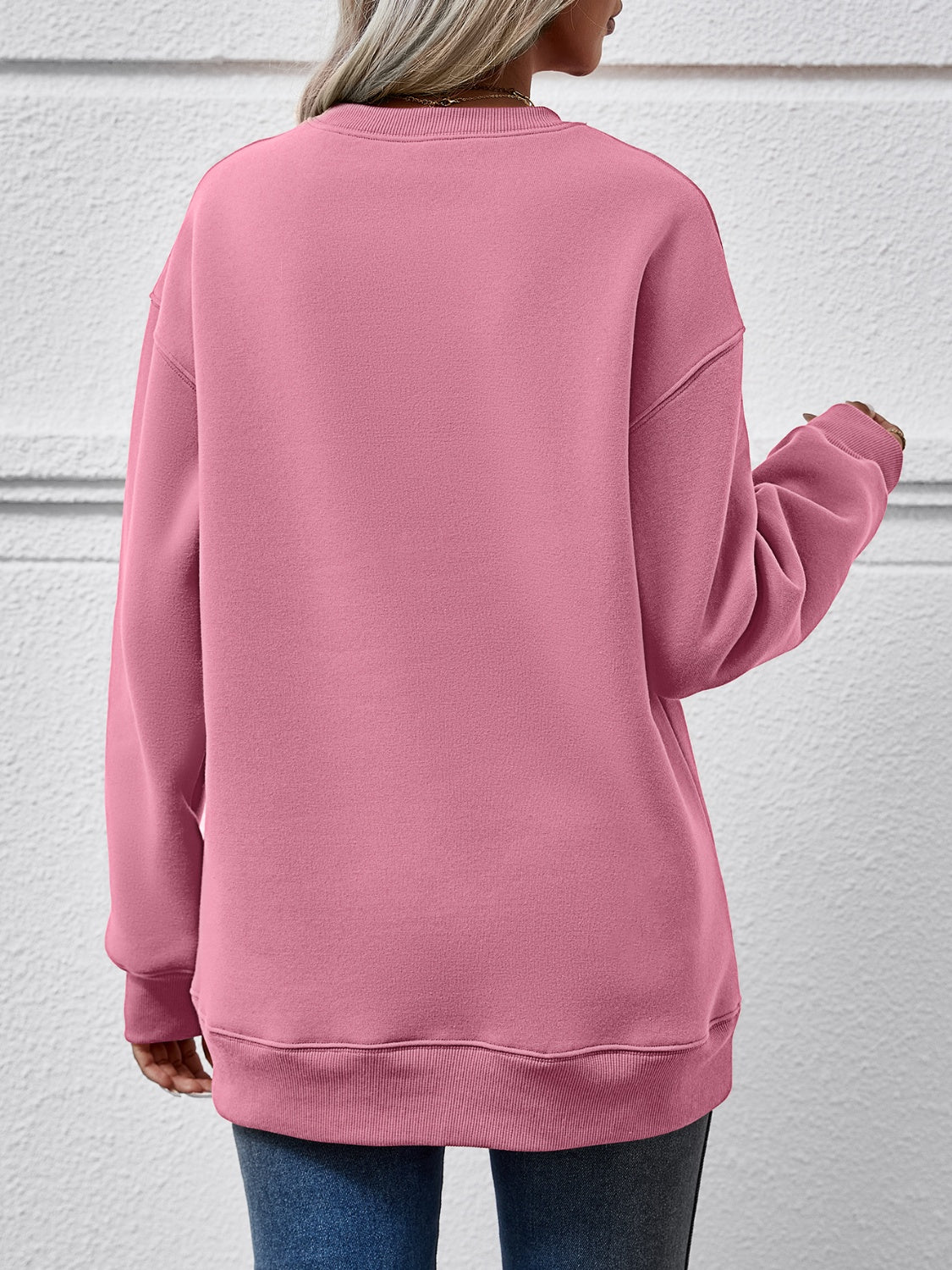 Faceless Gnomes Graphic Drop Shoulder Sweatshirt