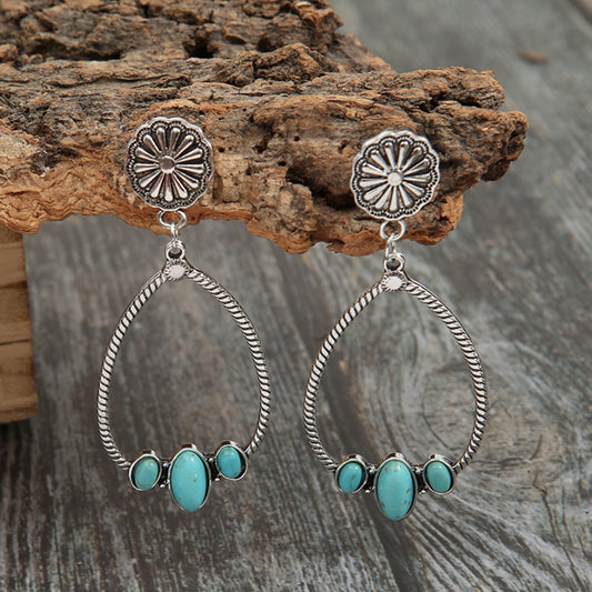 Turquoise Teardrop Earrings- 2 Color Options