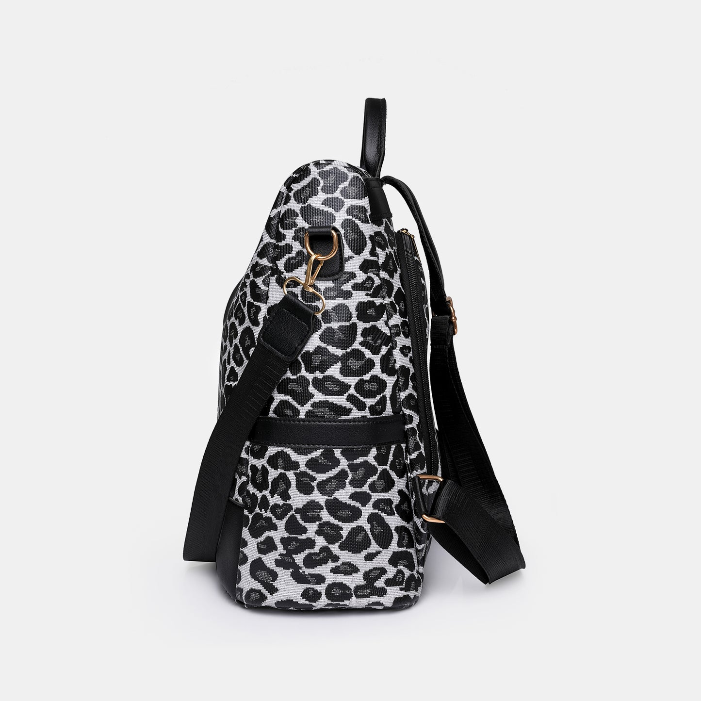 Leopard Faux Leather Backpack Bag