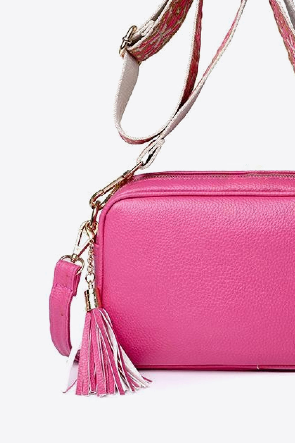 Faux Leather Tassel Crossbody Bag- 7 Colors