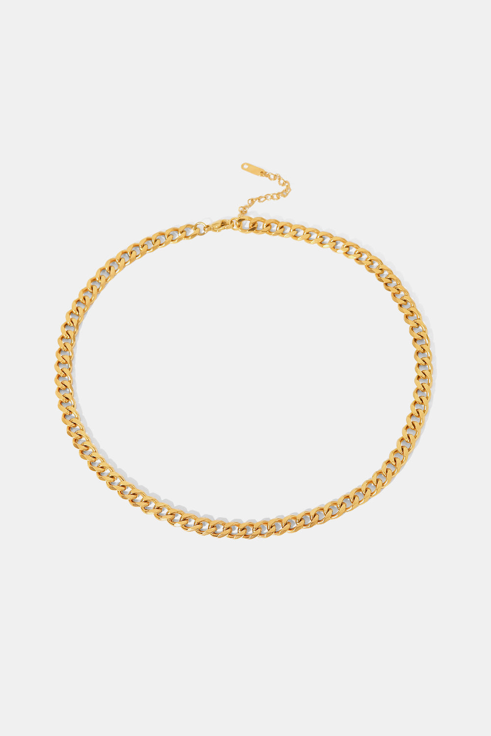 18K Gold Plated Curb Chain Necklace