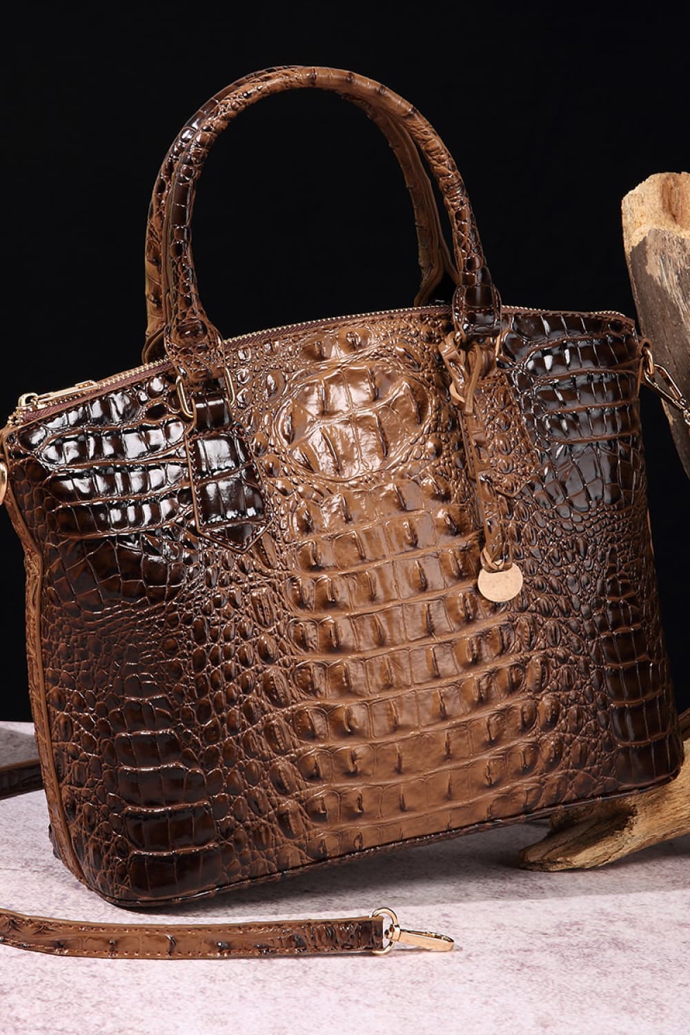 Faux Croc Leather Handbag- 11 Colors