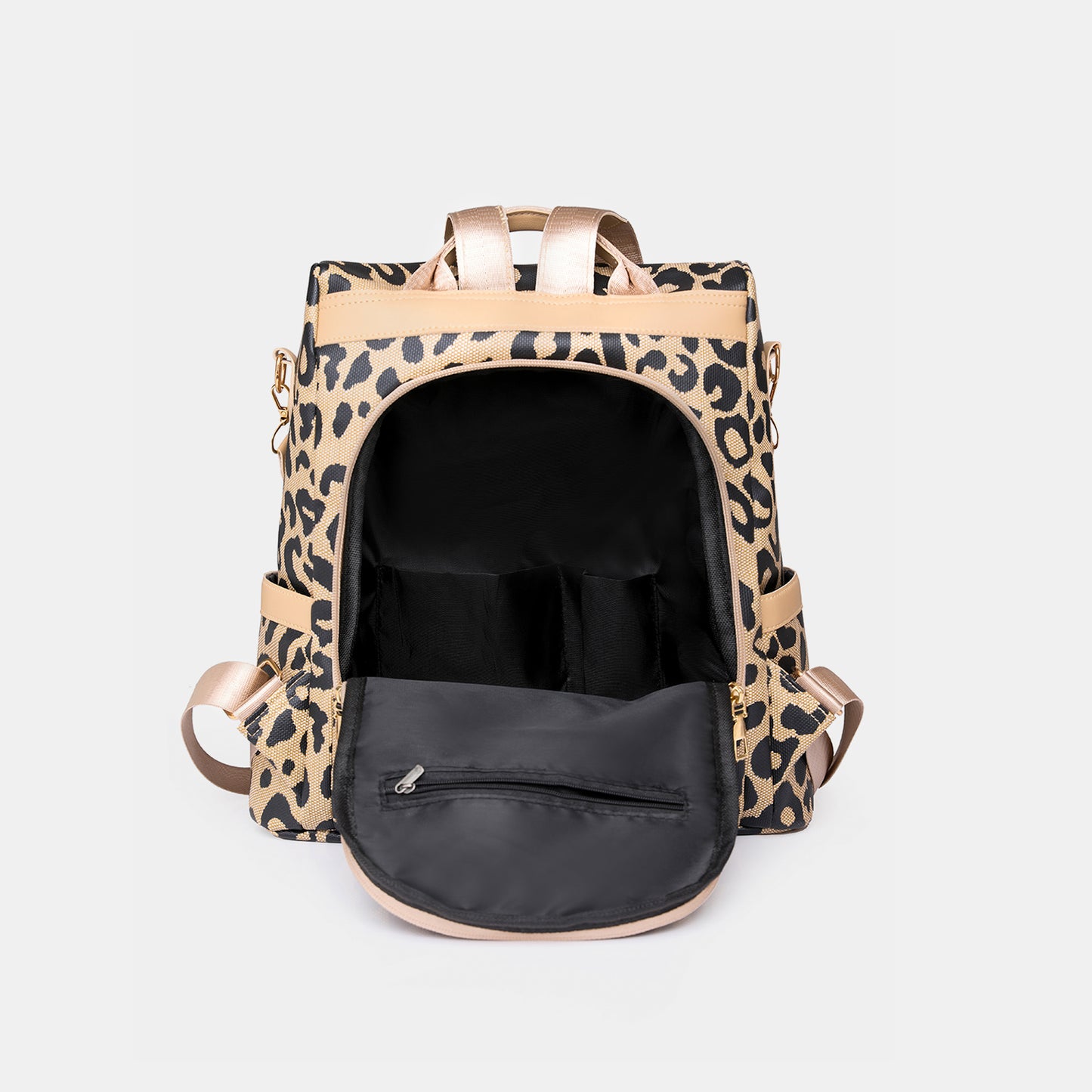 Leopard Faux Leather Backpack Bag